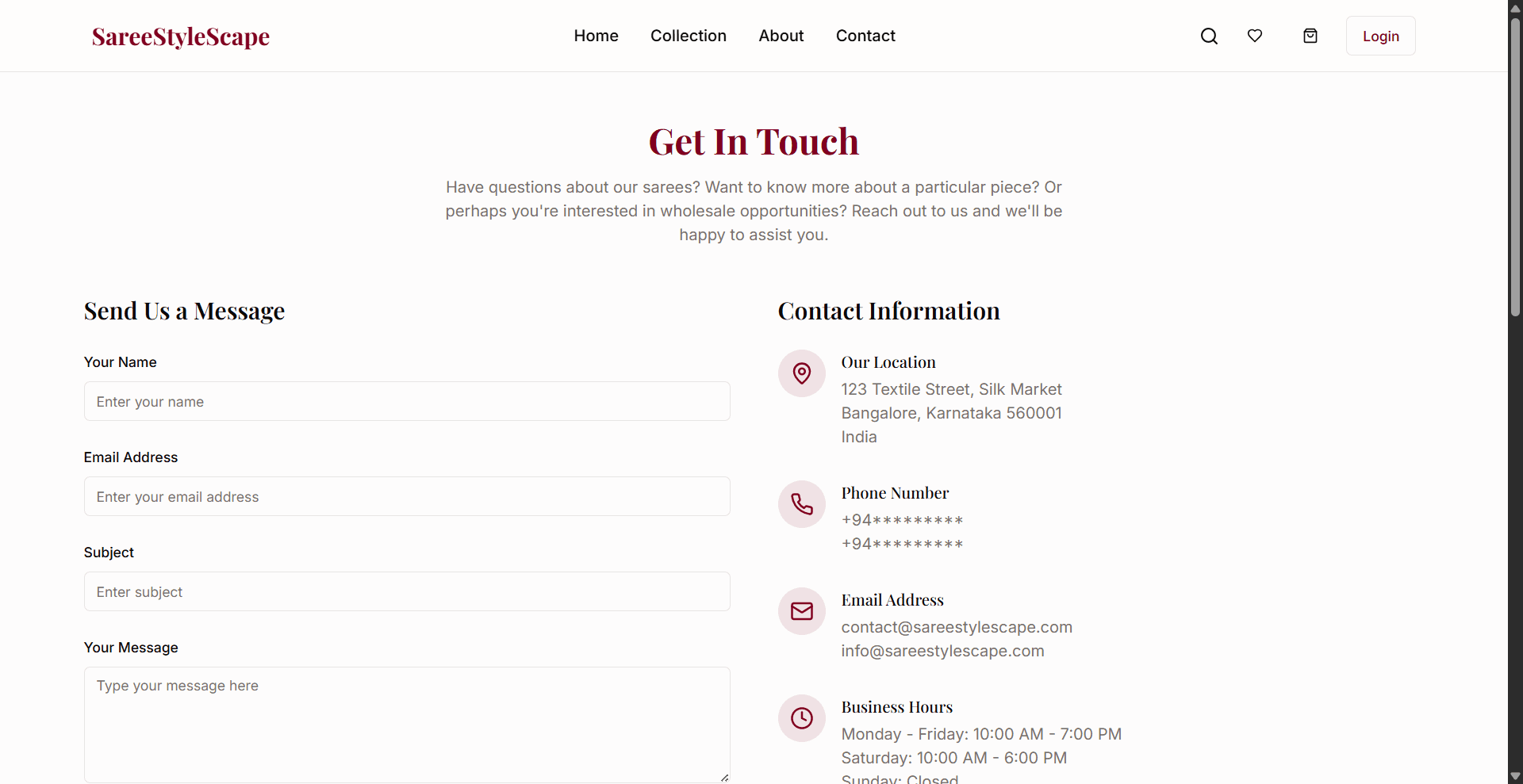 Contact Page