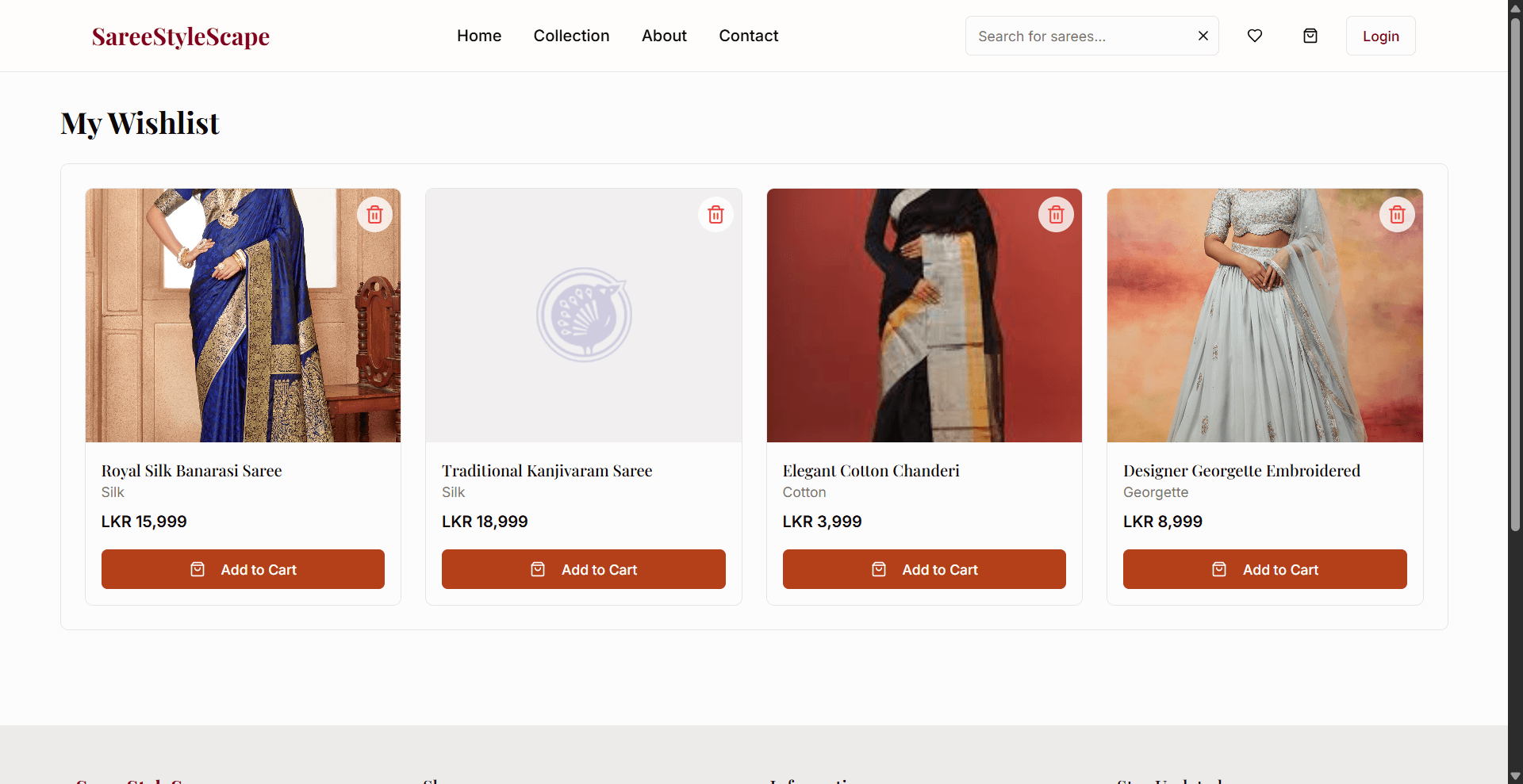 Wishlist and Cart Management